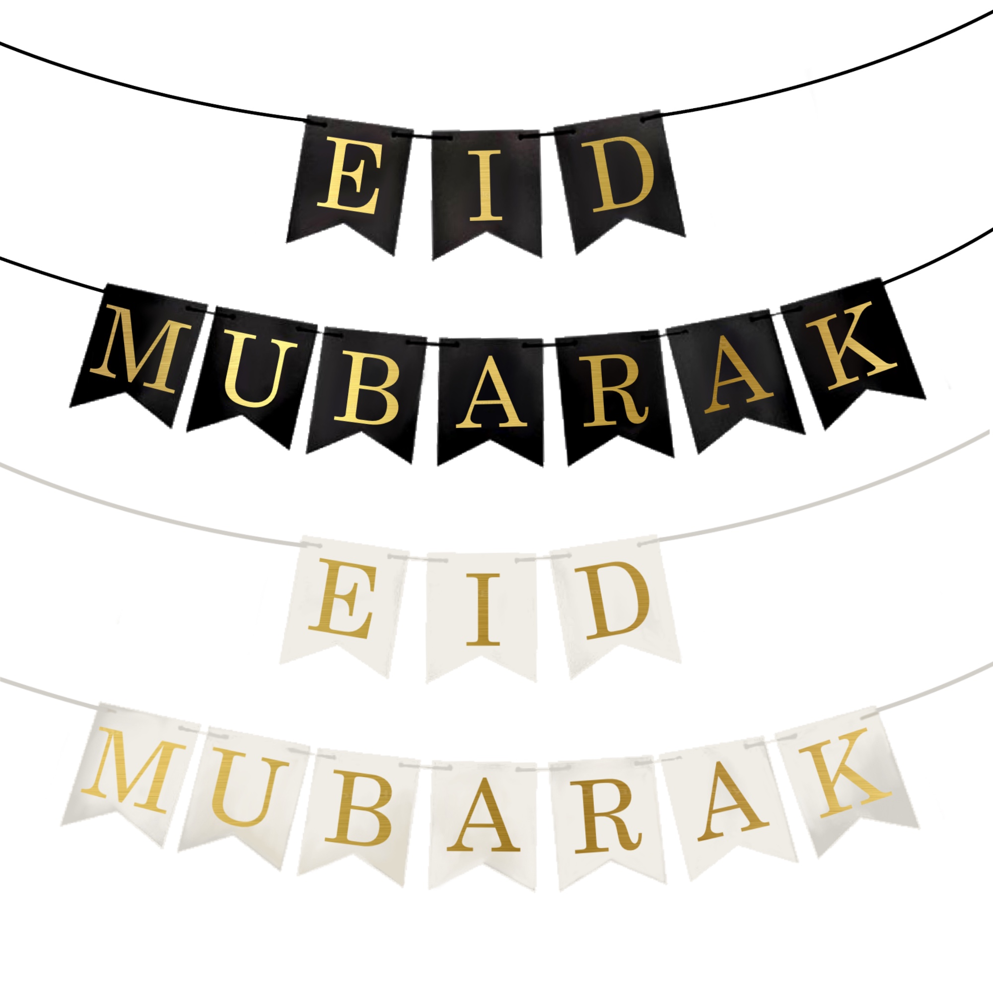 Aanbod scheidsrechter een kopje Eid Mubarak slinger | Goud – Petite Muslima