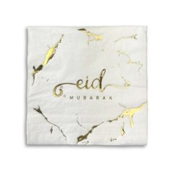Eid Mubarak servetten marmer 20 stuks