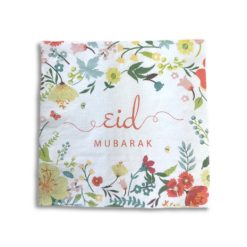 Eid Mubarak servetten bloemen 20 stuks